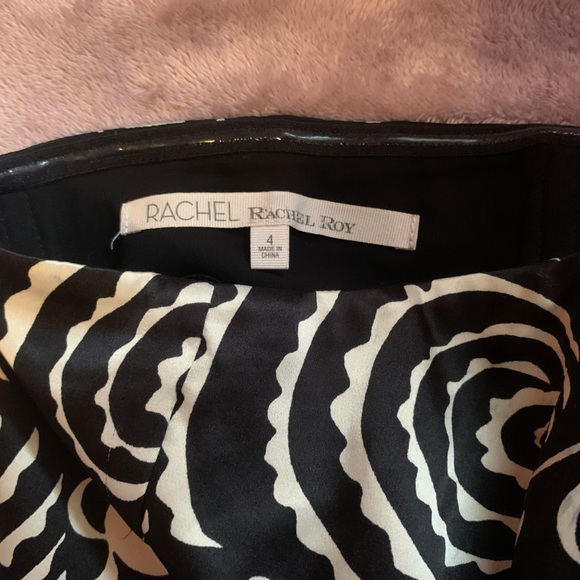 Strapless black and white jumpsuit - Picture 4 of 4